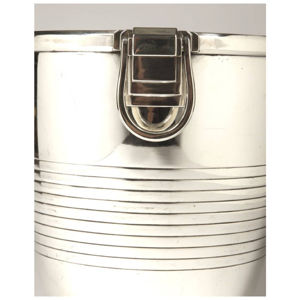 GOLDSMITH CAMPENHOUT – STERLING SILVER COOLER, ART DECO 8