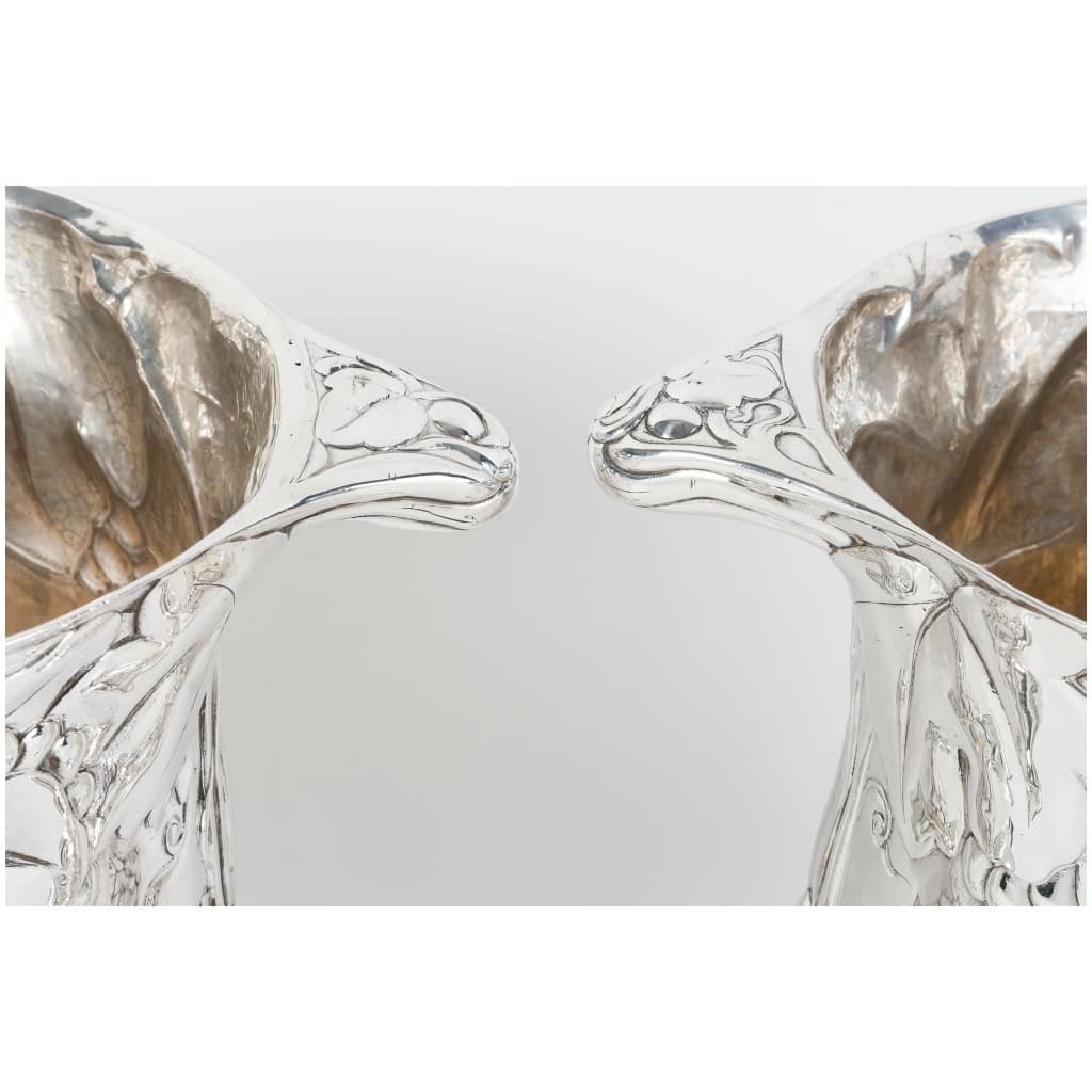 JEAN SERRIERE – PAIR OF SILVER COOLERS CIRCA 1900 27