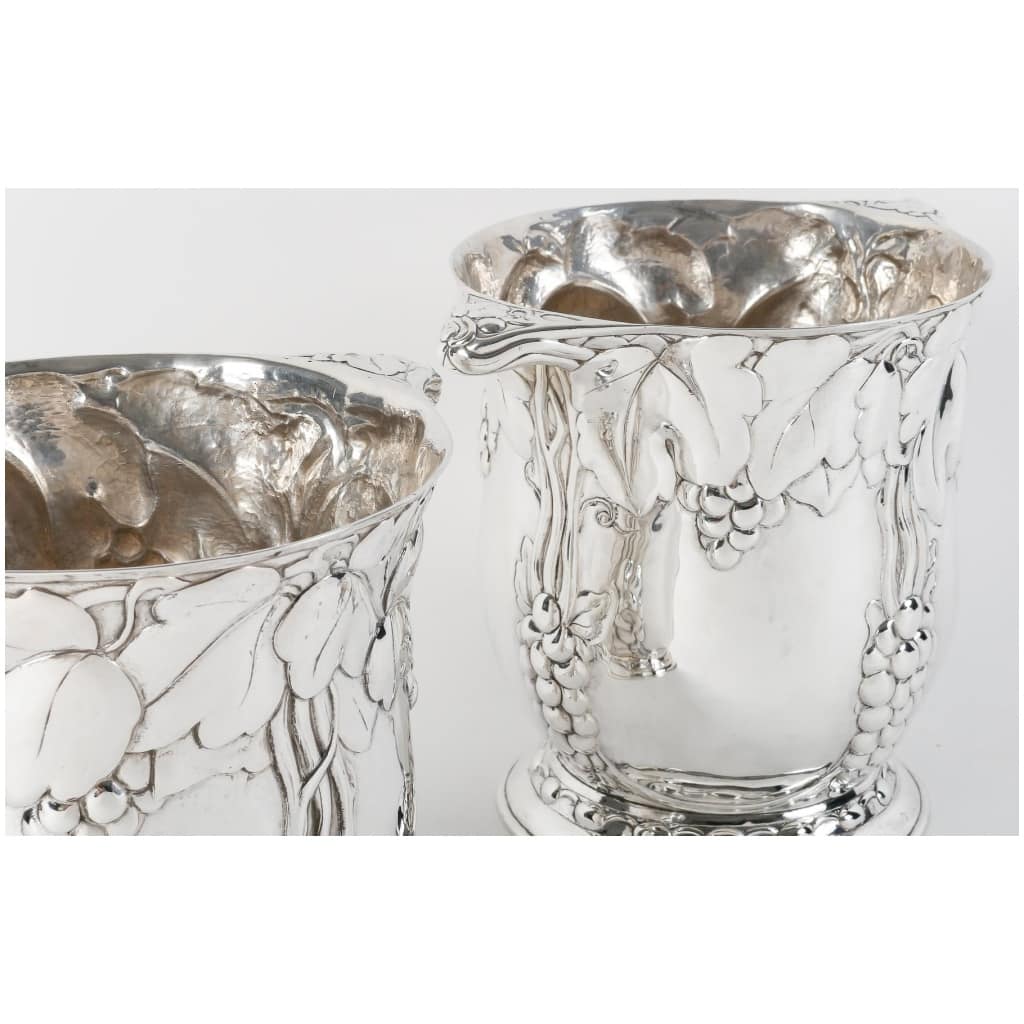 JEAN SERRIERE – PAIR OF SILVER COOLERS CIRCA 1900 33