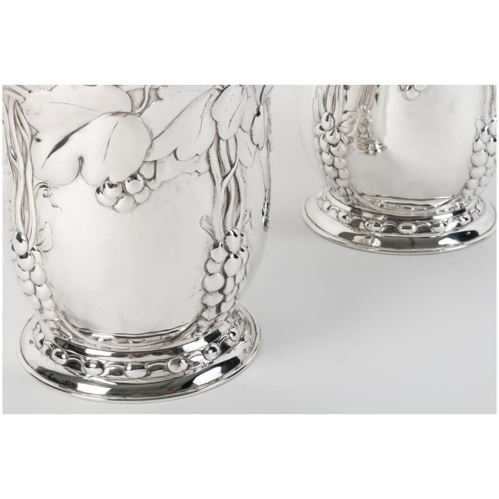 JEAN SERRIERE – PAIR OF SILVER COOLERS CIRCA 1900 34