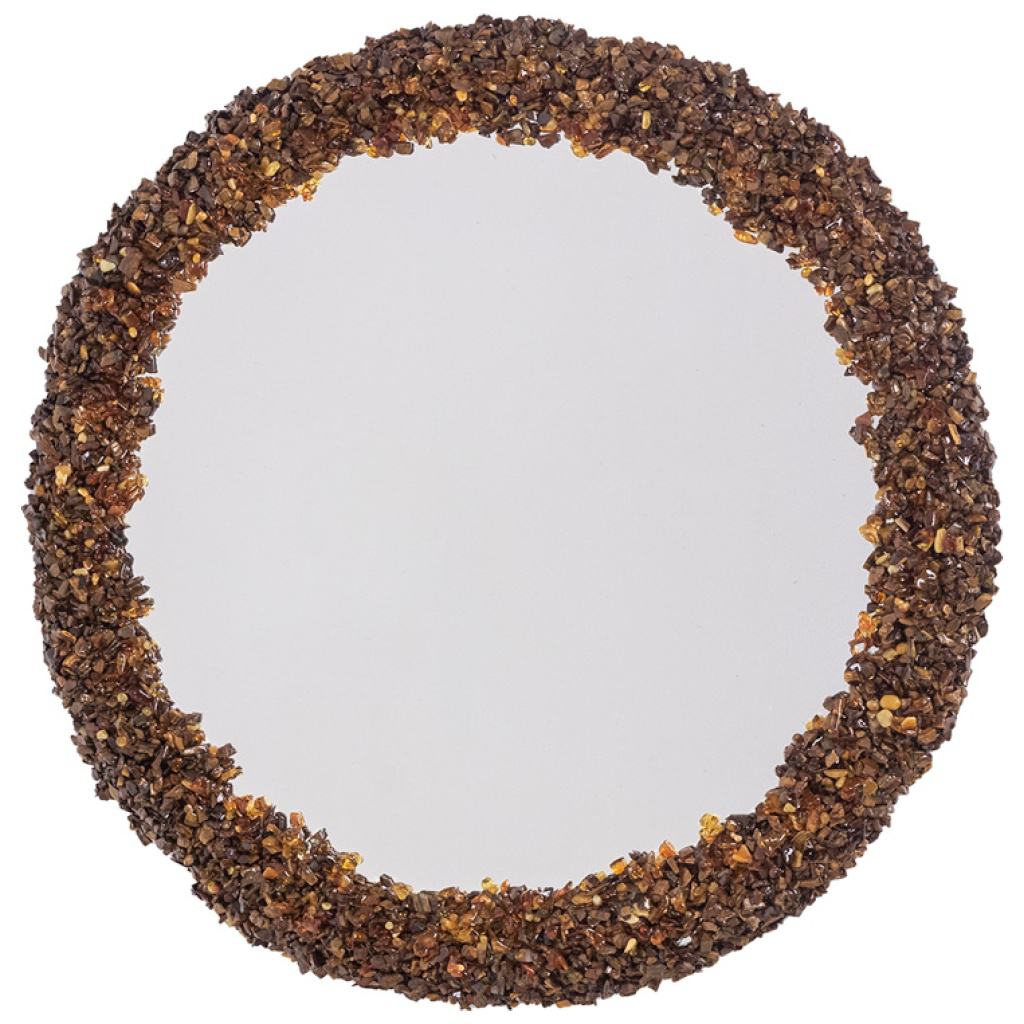 Semi-precious stone mirror. Contemporary artisanal work. 3