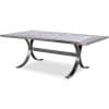 Dining room table in polished metal and ceramic. 1970s. 18