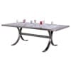 Dining room table in polished metal and ceramic. 1970s. 20