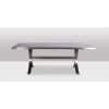 Dining room table in polished metal and ceramic. 1970s. 21