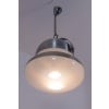 Suspension de Style industriel en métal brossé et opaline. Années 1970. 16