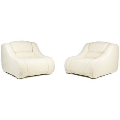 Pair of armchairs with fine curls. Contemporary work. 3
