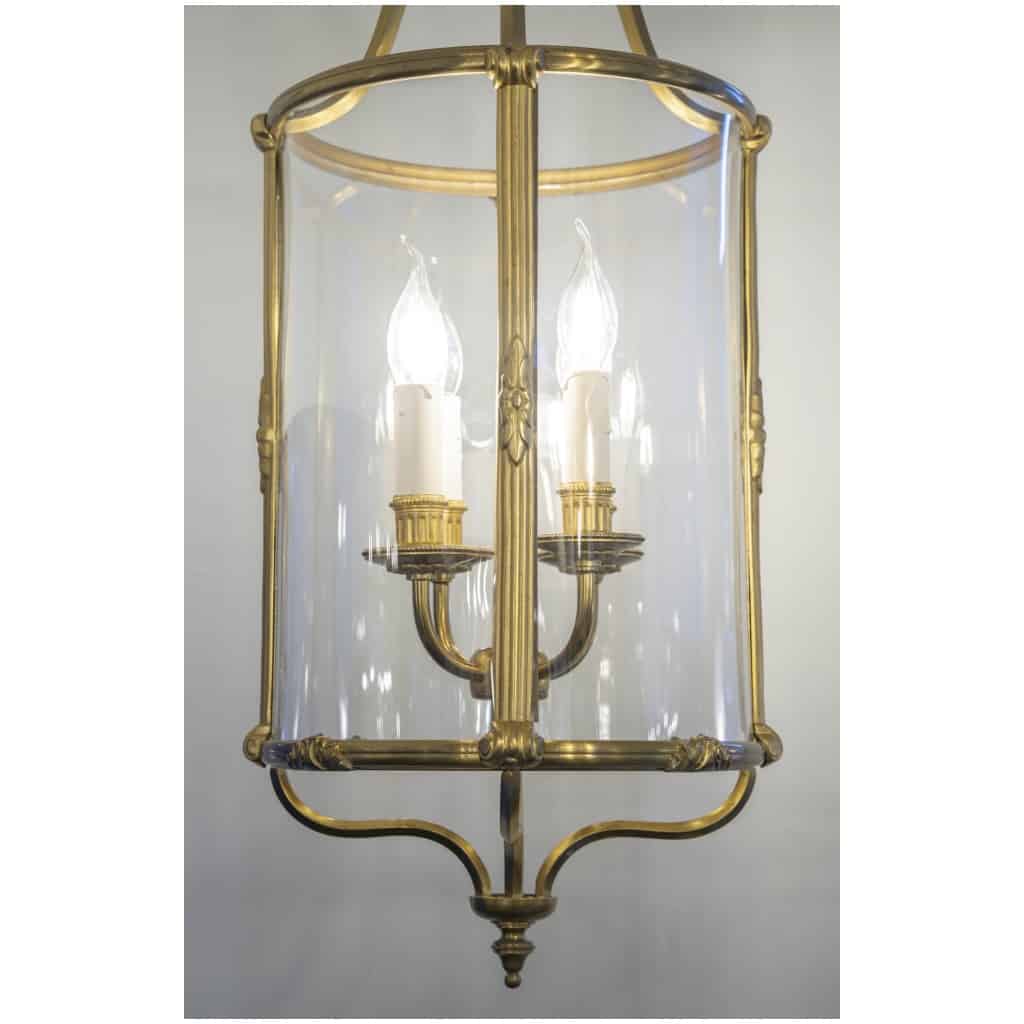 Pair Of L Style Lanterns XVI 1960s Brass 5