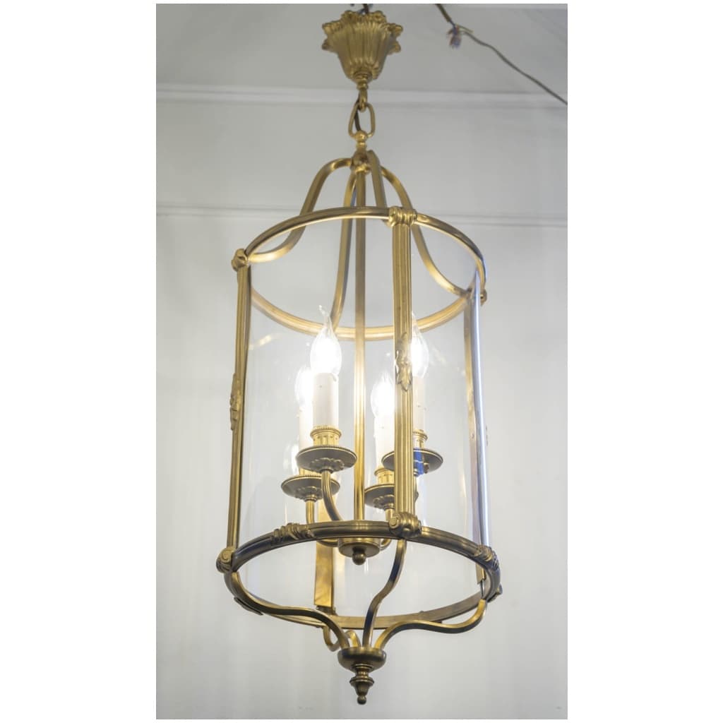 Pair Of L Style Lanterns XVI 1960s Brass 6