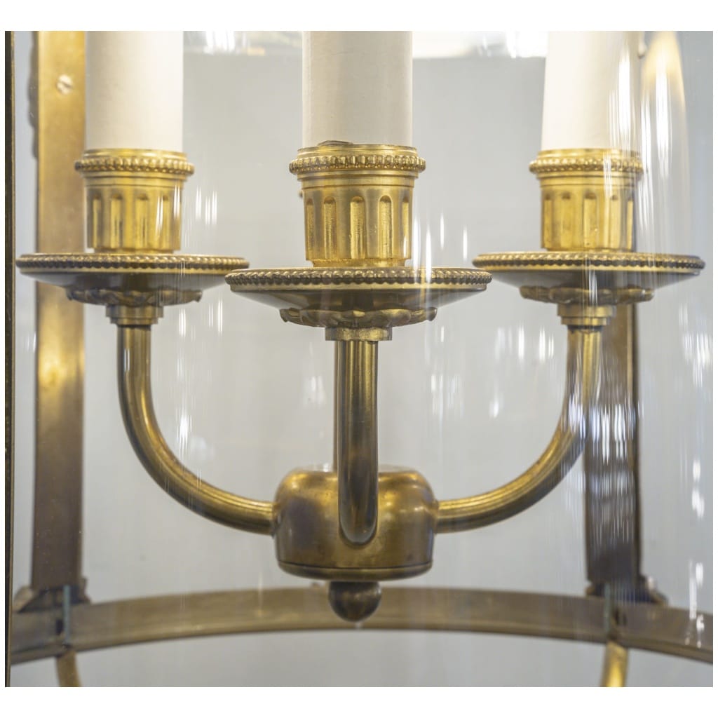 Pair Of L Style Lanterns XVI 1960s Brass 7