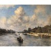 VOLLON Alexis Tableau Debut 20è Paris Remorqueur Sur La Seine Huile Signee Certificat 17