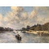 VOLLON Alexis Tableau Debut 20è Paris Remorqueur Sur La Seine Huile Signee Certificat 23