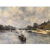 VOLLON Alexis Tableau Debut 20è Paris Remorqueur Sur La Seine Huile Signee Certificat 22
