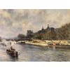 VOLLON Alexis Tableau Debut 20è Paris Remorqueur Sur La Seine Huile Signee Certificat 21