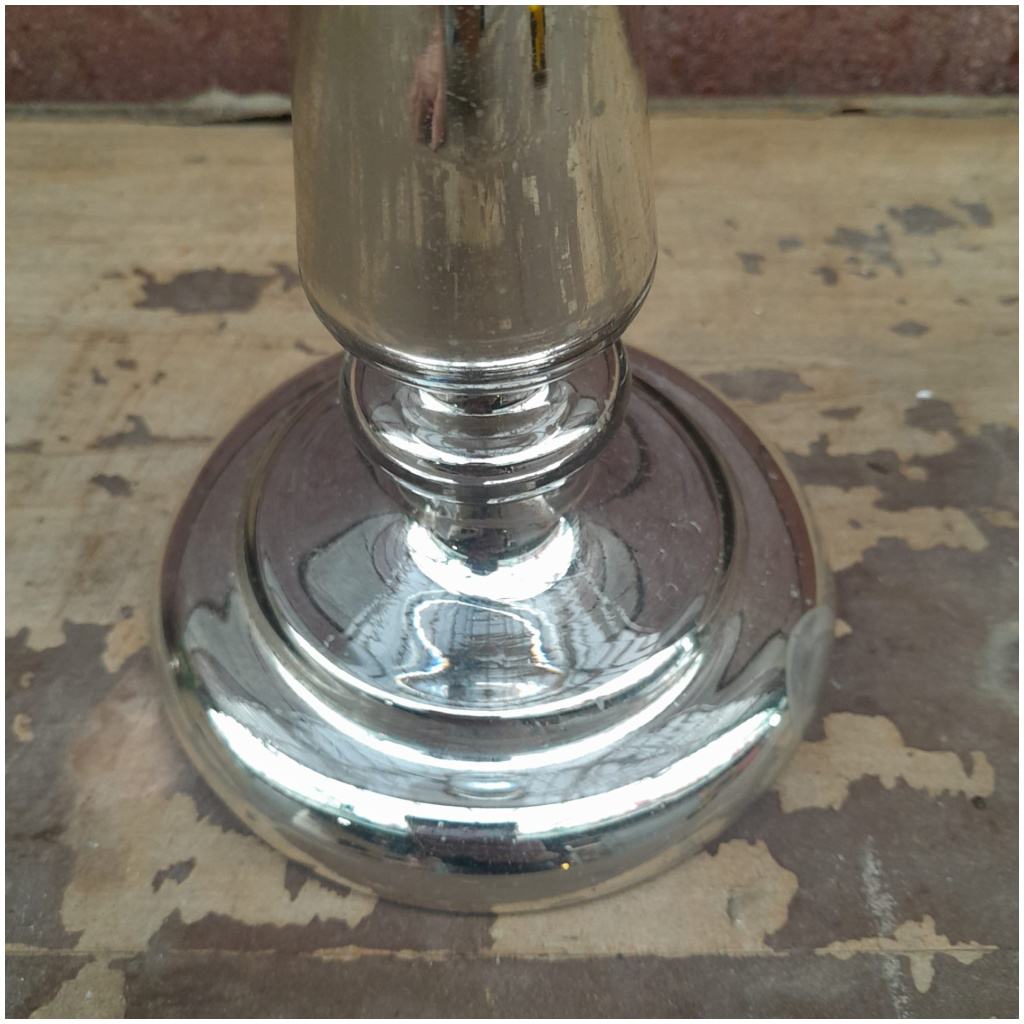 Églomisé blown glass candle holder, Napoleon III, XIXTH 6
