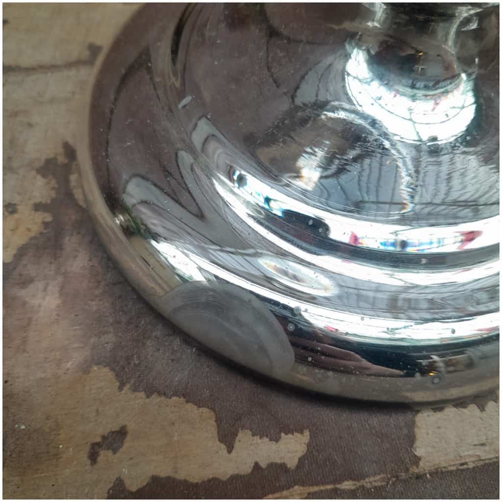 Églomisé blown glass candle holder, Napoleon III, XIXTH 11