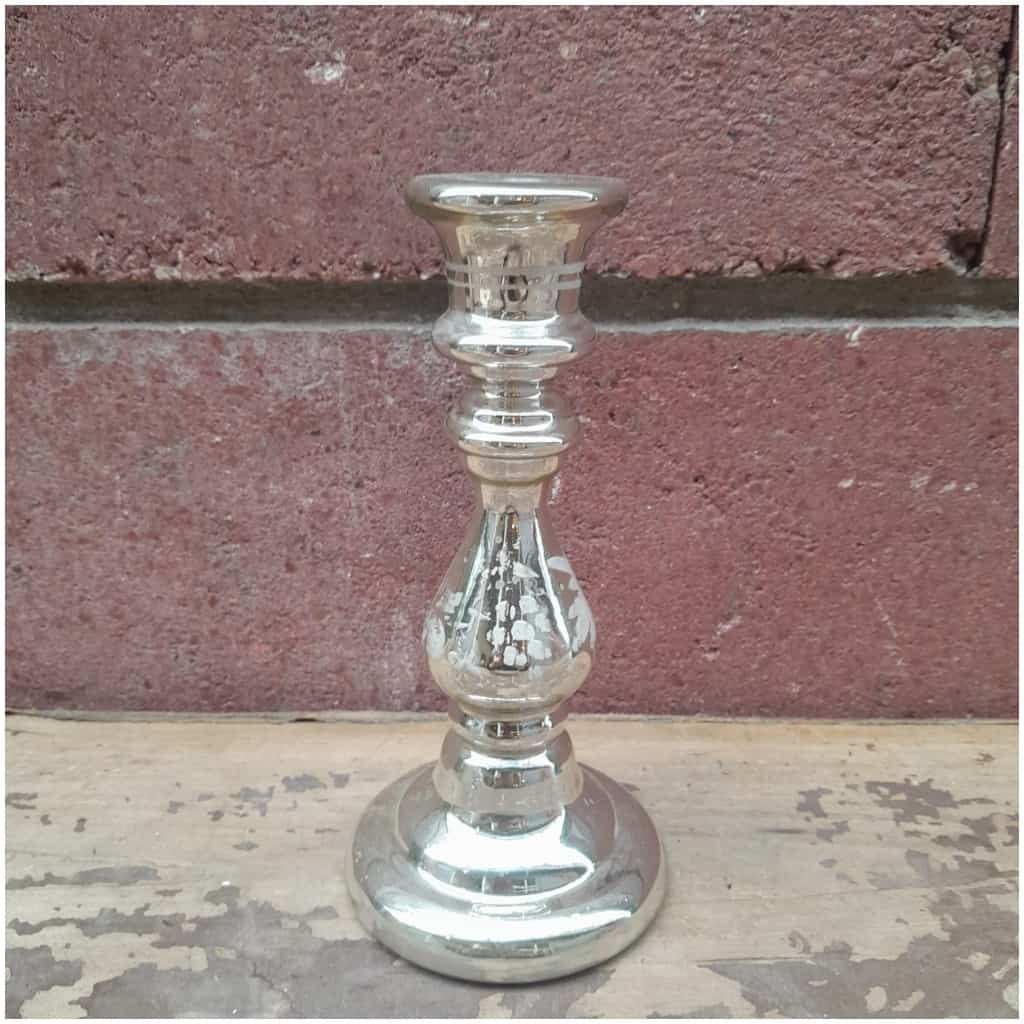 Églomisé glass candle holder, Napoleon III, XIXTH 3
