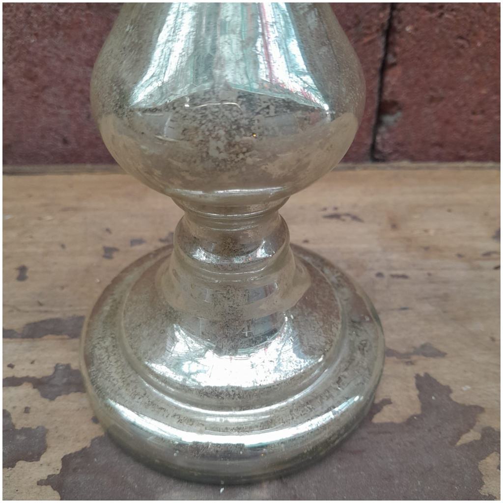 Églomisé glass candle holder, Napoleon III, XIXTH 4
