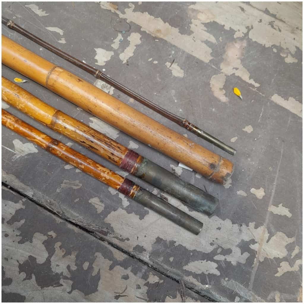Bamboo salmon fishing rod, fine XIXth 8