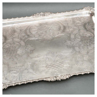 CHARLES NICOLAS ODIOT – STERLING SILVER TRAY XIXE CIRCA 1840 3