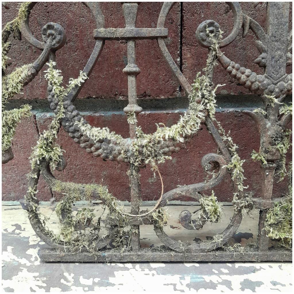 Morceau de grille de cimetière, XIXÈME, fonte de fer 9