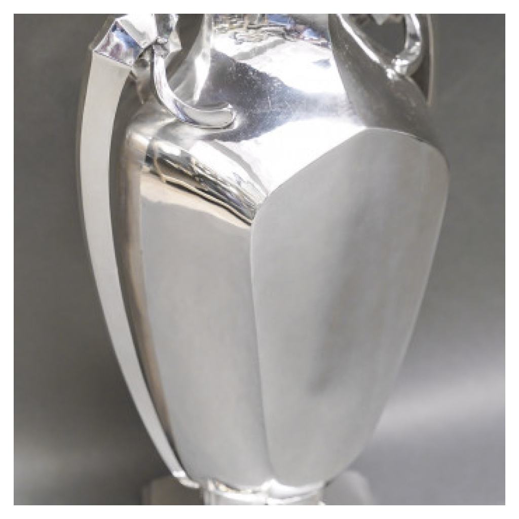 GOLDSMITH BOULENGER – ART DECO SOLID SILVER VASE CIRCA 1925/1930 11