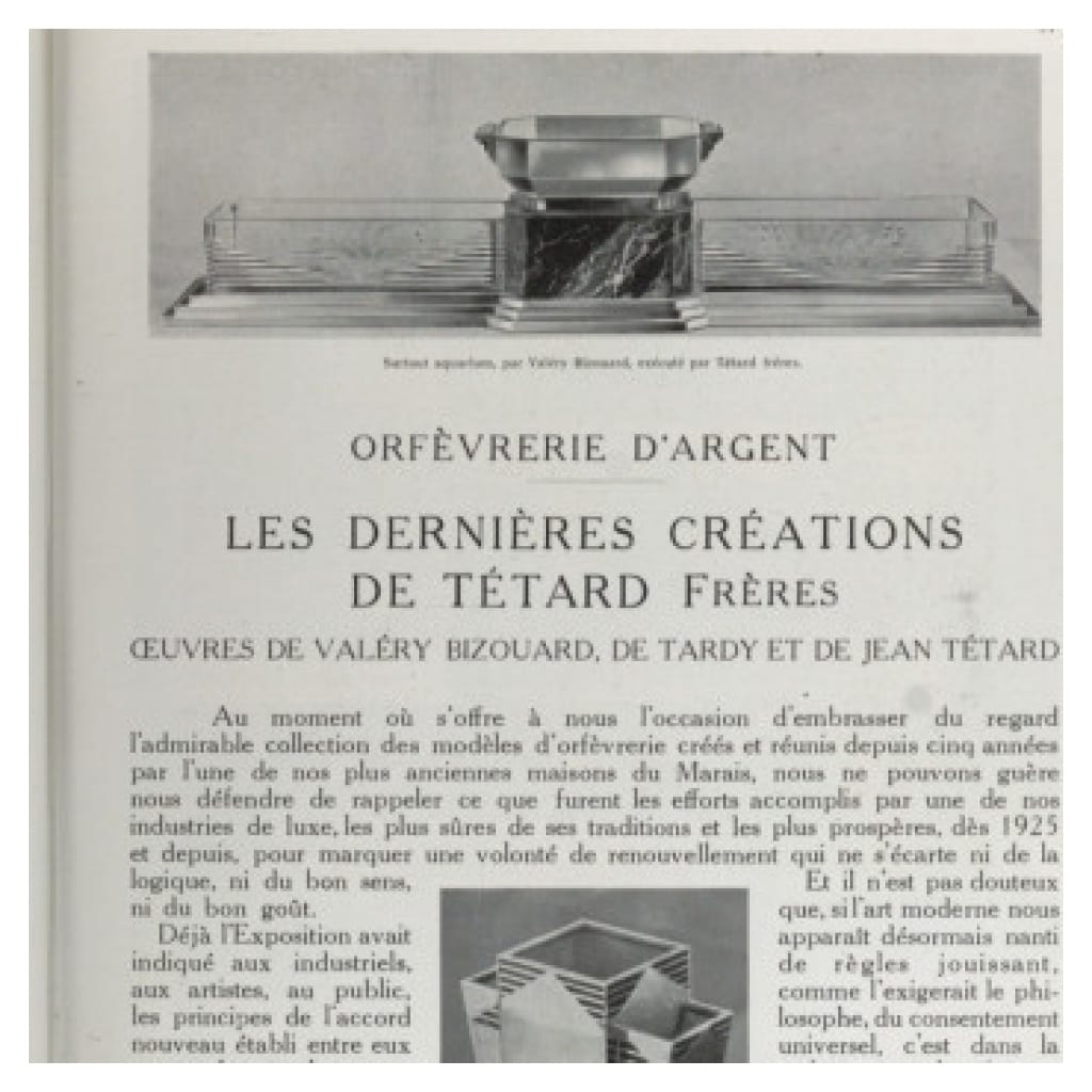 GOLDsmith TETARD – PLANTER IN STERLING SILVER ART DECO PERIOD 1930 22