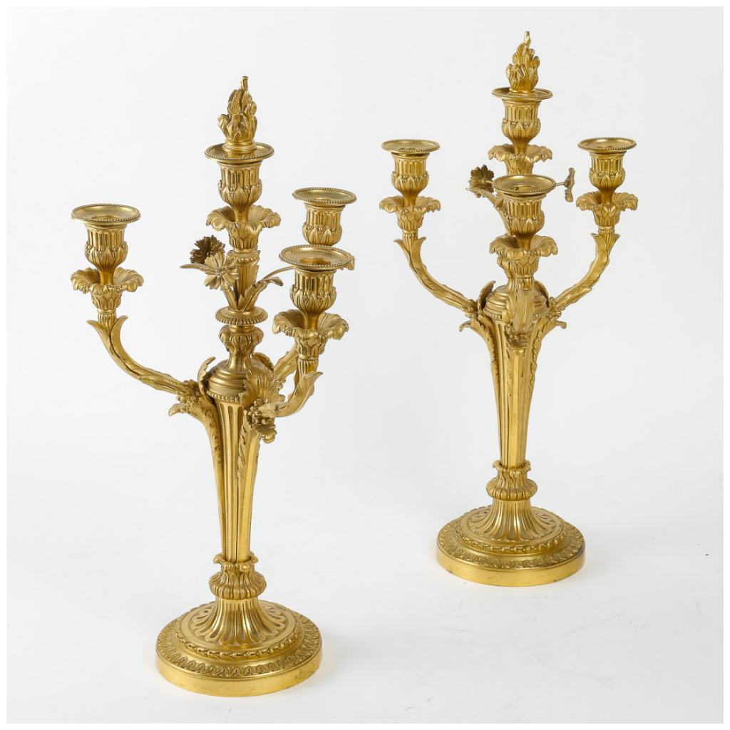 Pair of candelabra from the Napoleon III period (1851 – 1870). 4