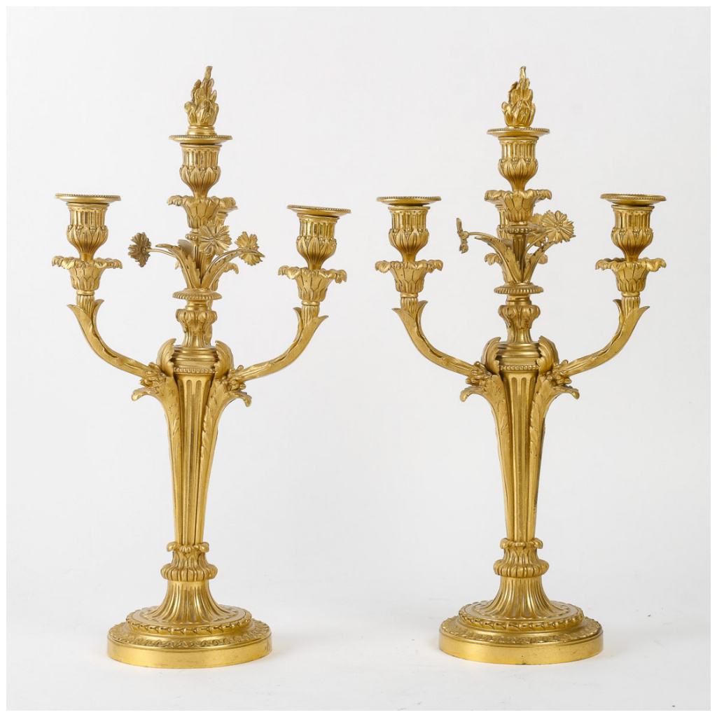 Pair of candelabra from the Napoleon III period (1851 – 1870). 3
