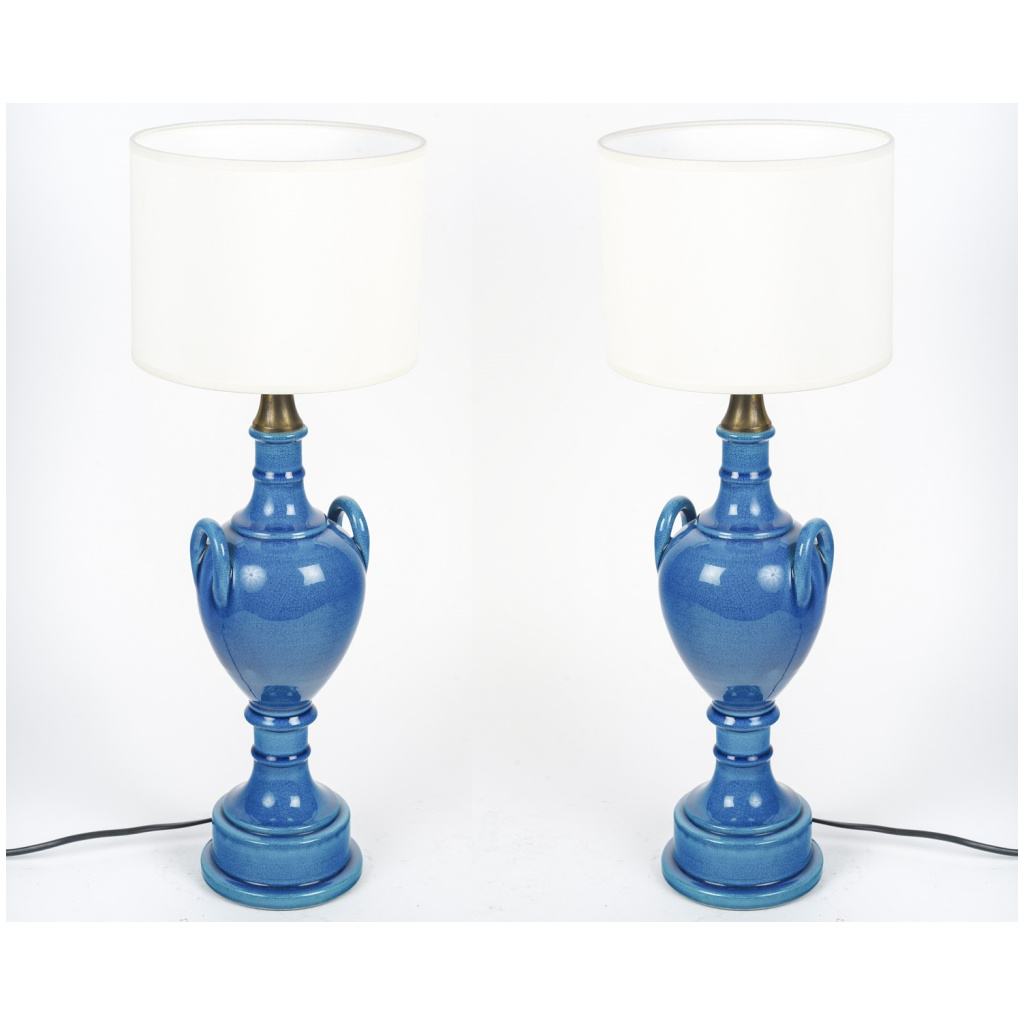 Paire de lampes par Pol Chambost 3