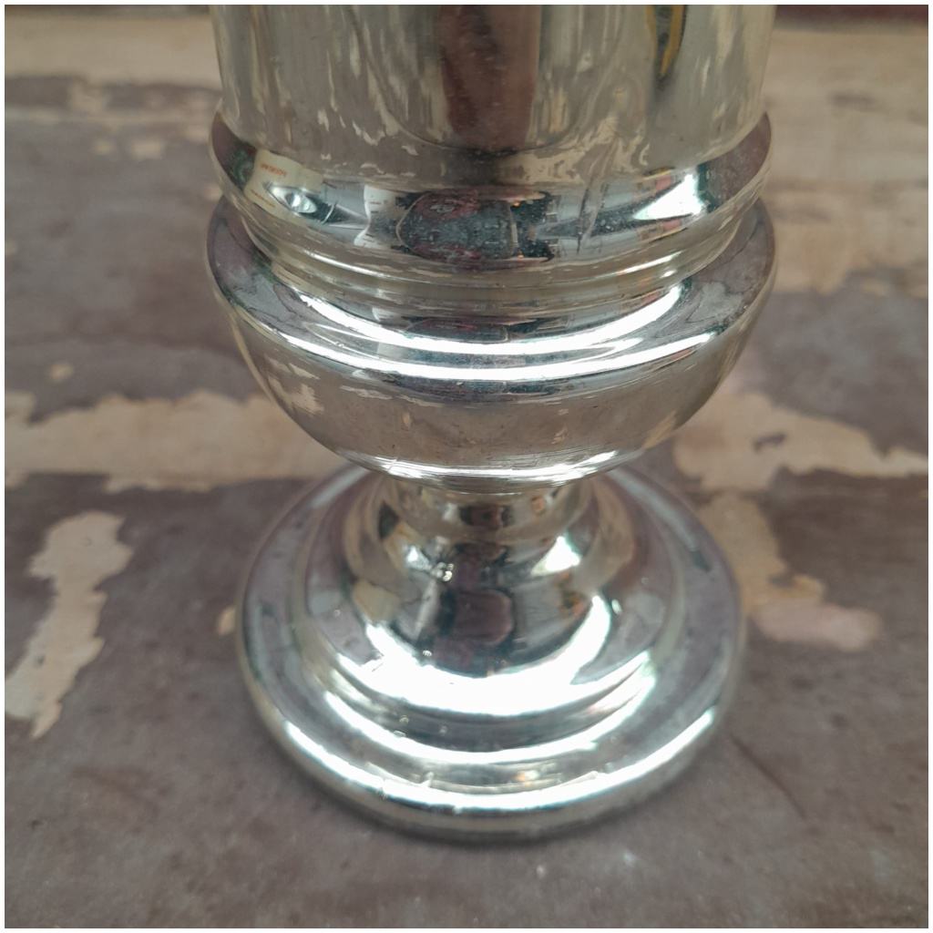 Églomisé blown glass vase, Napoleon III, XIXTH 9