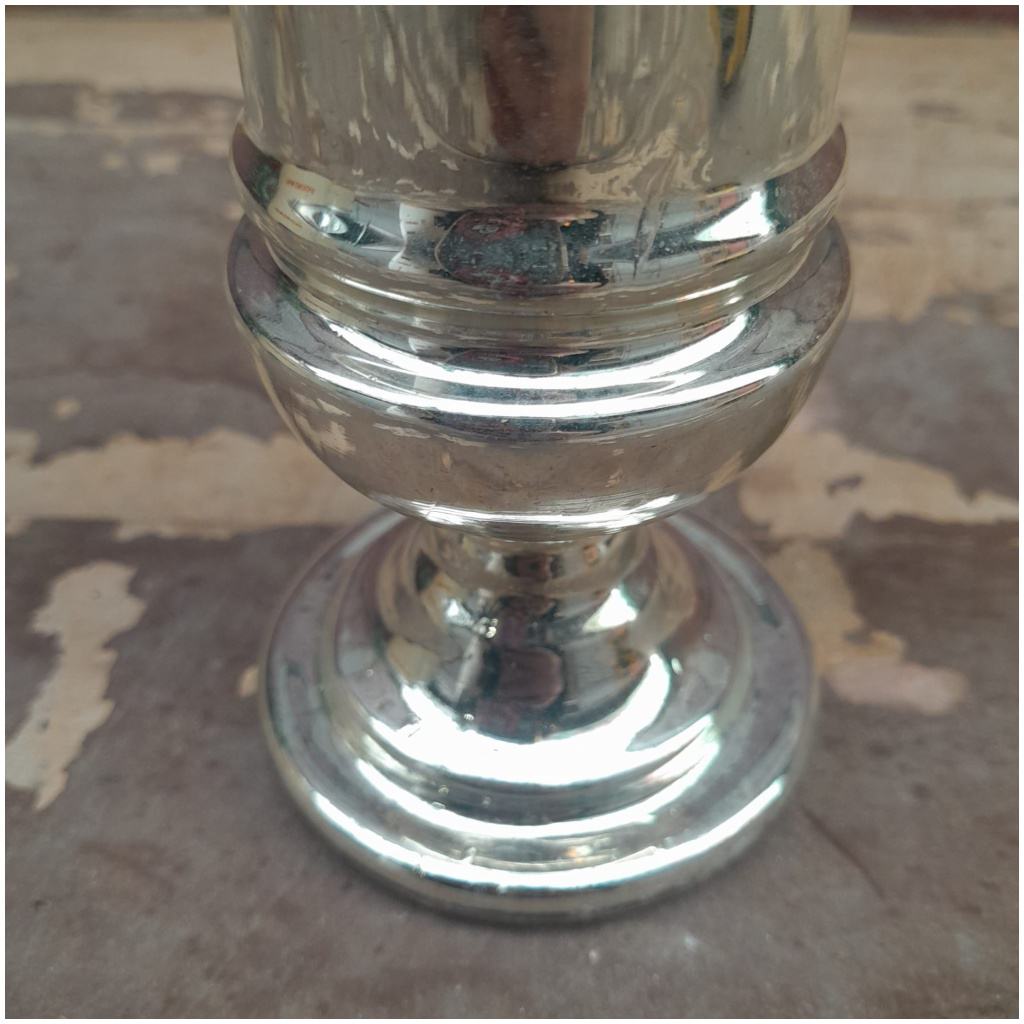 Vase en verre soufflé églomisé, Napoléon III, XIXÈME 9