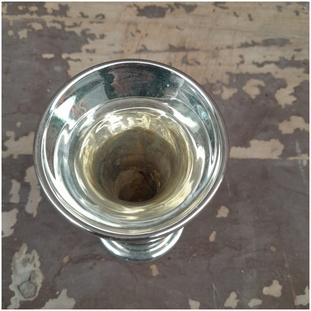 Vase en verre soufflé églomisé, Napoléon III, XIXÈME 5
