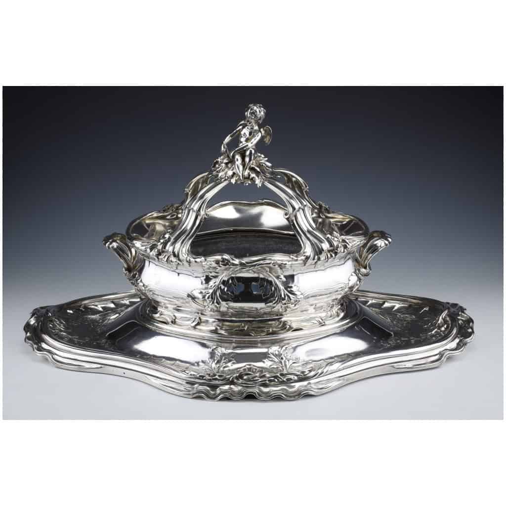 RISLER & CARRE – IMPORTANT STERLING SILVER CENTERPIECE XIXTH CENTURY 4