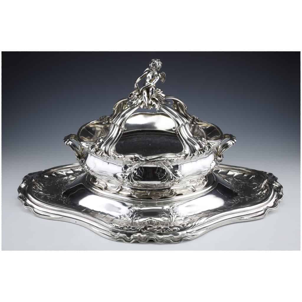 RISLER & CARRE – IMPORTANT STERLING SILVER CENTERPIECE XIXTH CENTURY 6