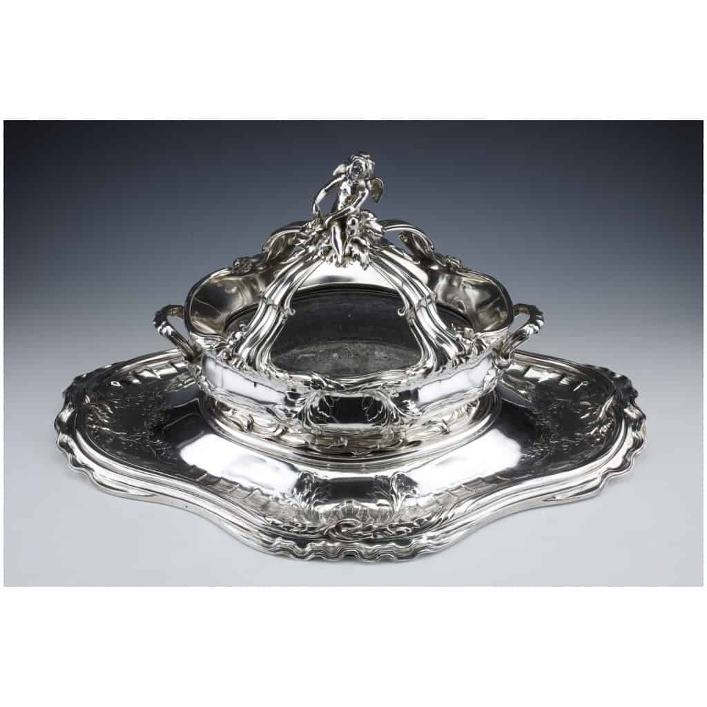 RISLER & CARRE – IMPORTANT STERLING SILVER CENTERPIECE XIXTH CENTURY 7