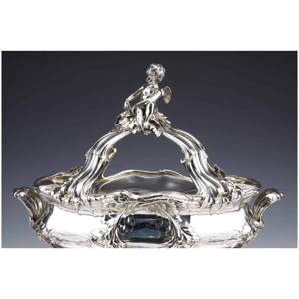 RISLER & CARRE – IMPORTANT STERLING SILVER CENTERPIECE XIXTH CENTURY 12