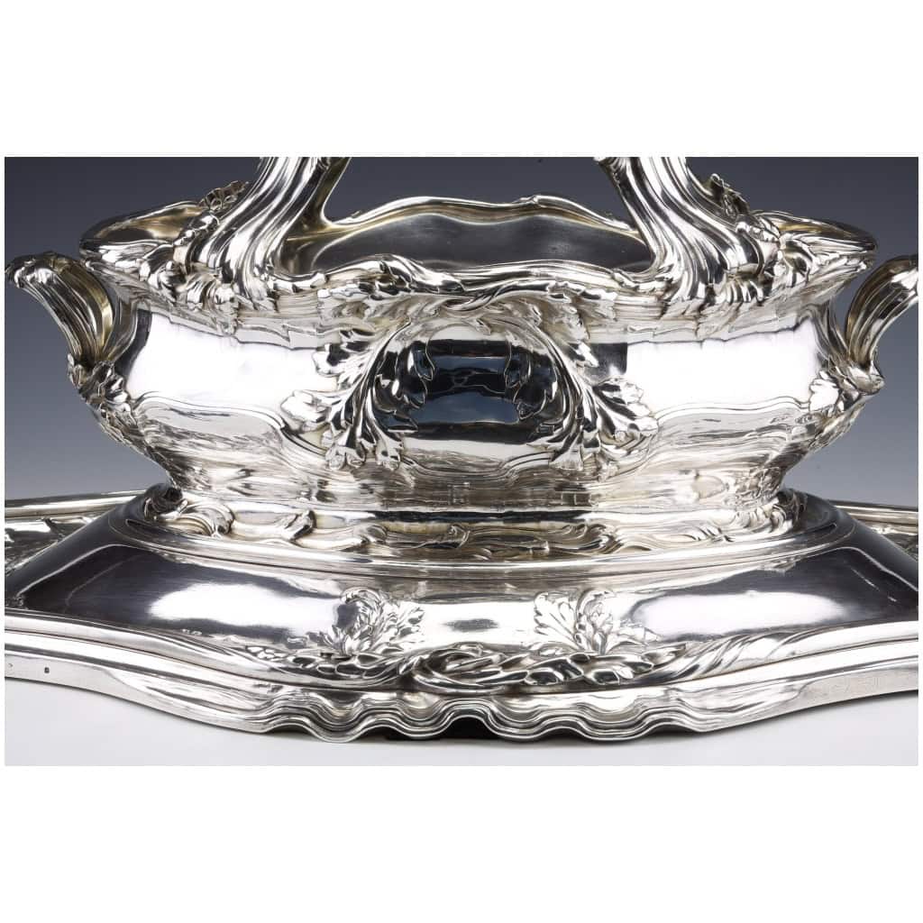 RISLER & CARRE – IMPORTANT STERLING SILVER CENTERPIECE XIXTH CENTURY 13