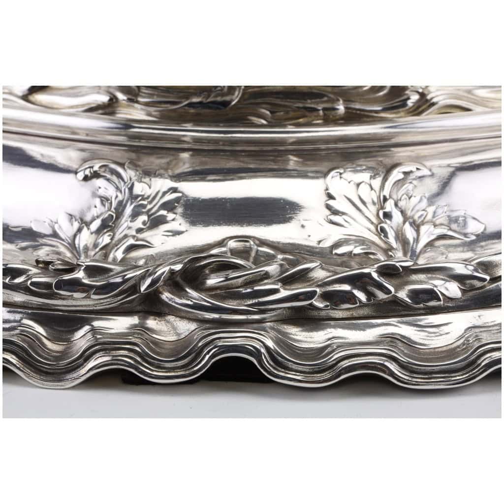 RISLER & CARRE – IMPORTANT STERLING SILVER CENTERPIECE XIXTH CENTURY 14