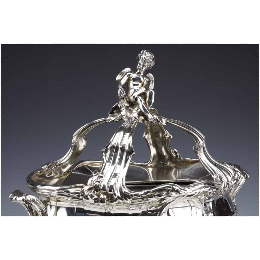 RISLER & CARRE – IMPORTANT STERLING SILVER CENTERPIECE XIXTH CENTURY 19