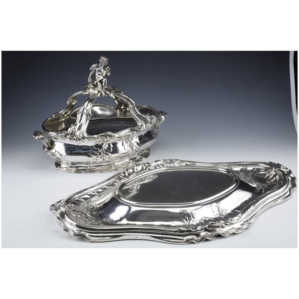 RISLER & CARRE – IMPORTANT STERLING SILVER CENTERPIECE XIXTH CENTURY 31