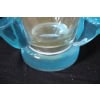 Paire de grands vases en verre de Murano doré et bleu turquoise par Costantini 32