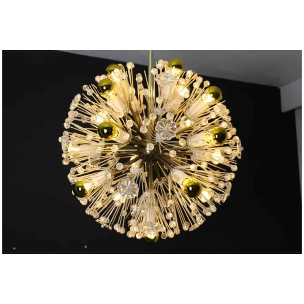 Emil Stejnar Snowflake chandelier, Sputnik snowball chandelier for Nikoll 50 cm 15