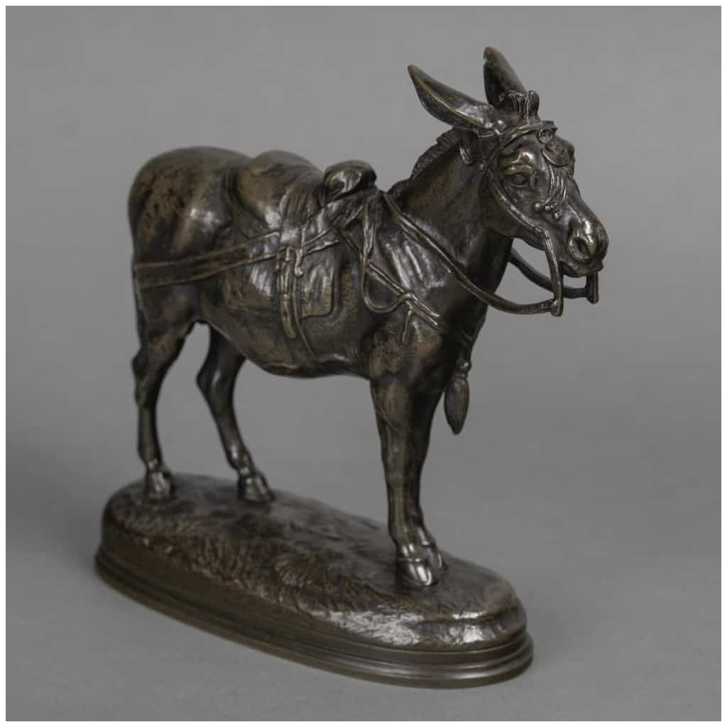 Sculpture – Âne , Alfred Barye (1839-1895) – Bronze 6