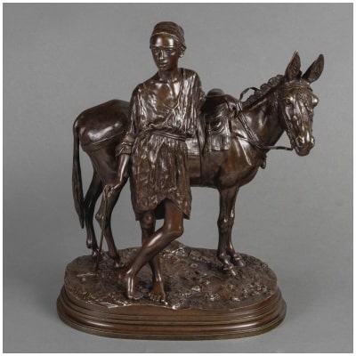 Groupe En Bronze , « L’ Anier Du Caire » , Alfred Dubucand (1828-1894)