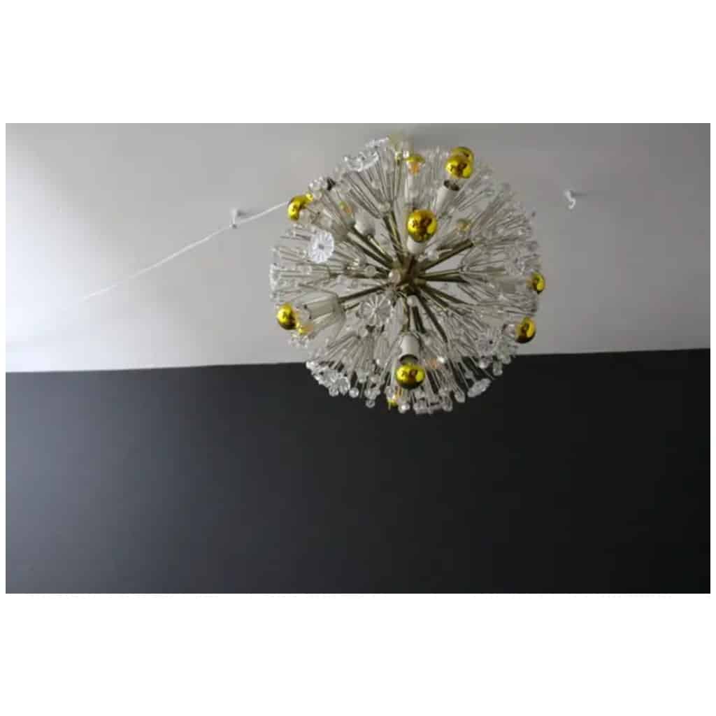 Emil Stejnar Snowflake chandelier, Sputnik snowball chandelier for Nikoll 50 cm 4