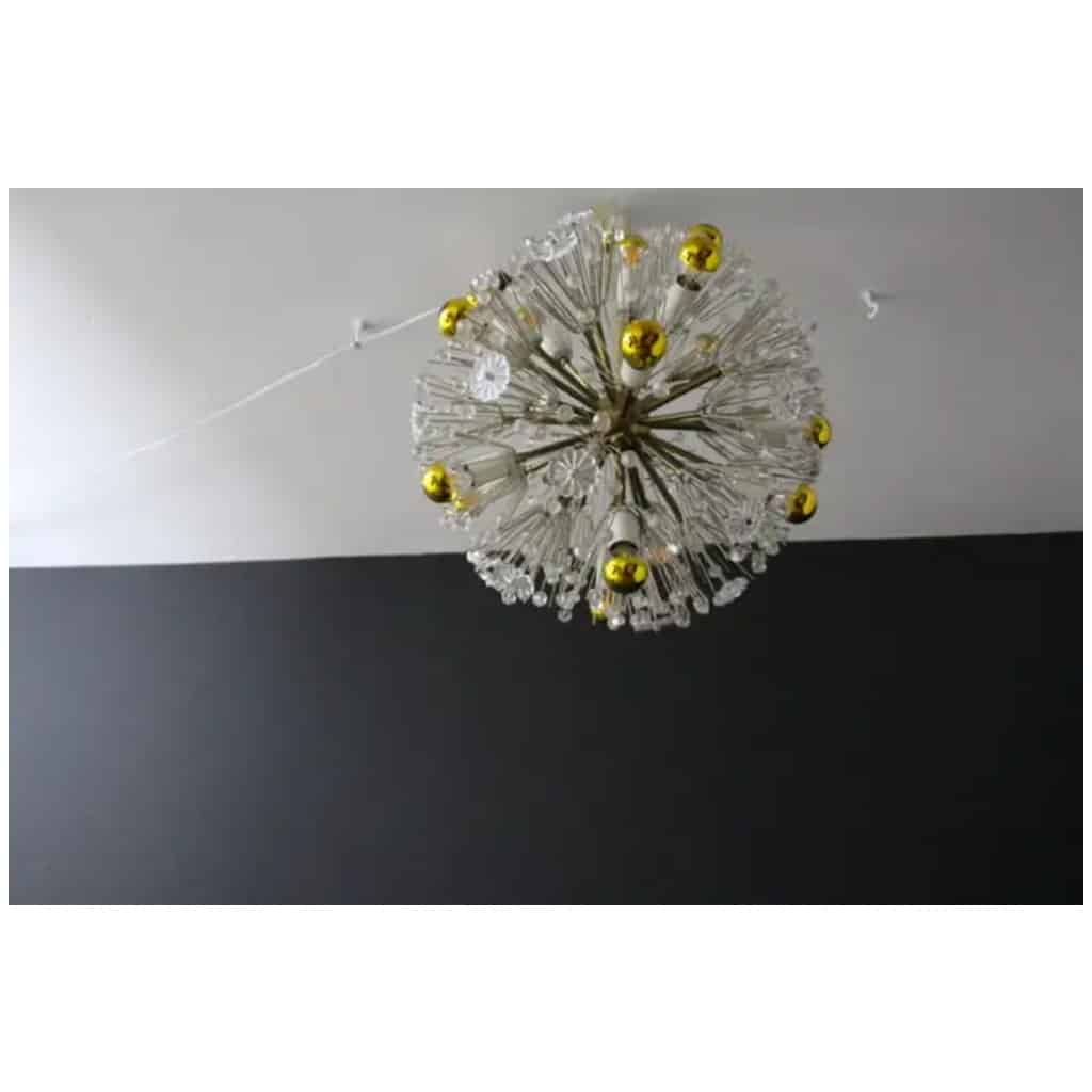 Emil Stejnar Lustre flocon de neige, Lustre spoutnik boule de neige pour Nikoll 50 cm 4