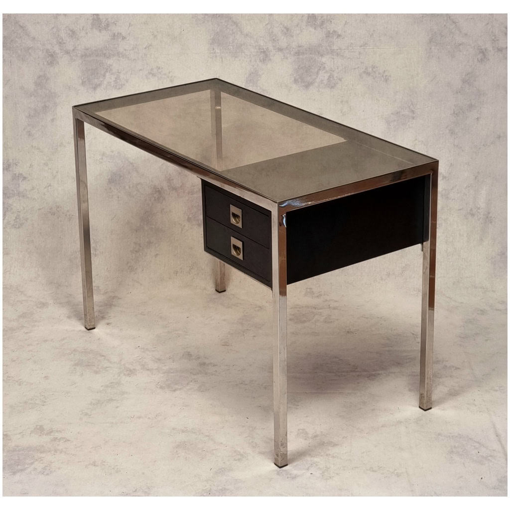 Desk by Guy Lefèvre – Metal & Wood – Ca 1970 4