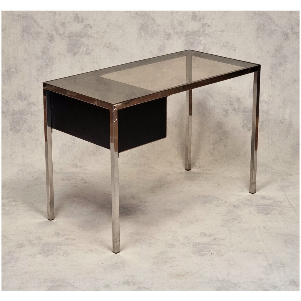 Desk by Guy Lefèvre – Metal & Wood – Ca 1970 6