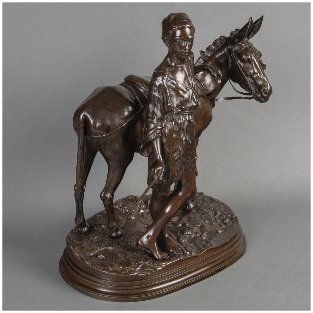 Groupe En Bronze , « L’ Anier Du Caire » , Alfred Dubucand (1828-1894) 5
