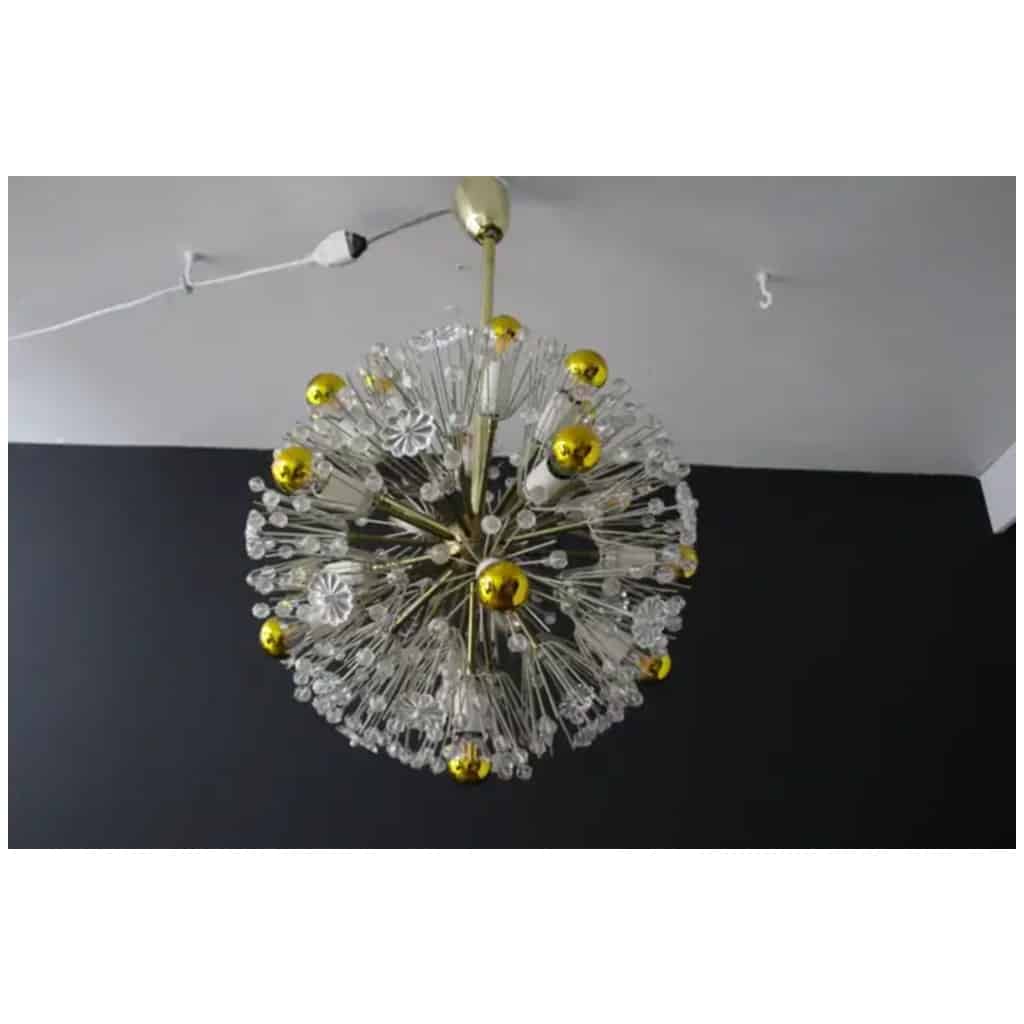 Emil Stejnar Lustre flocon de neige, Lustre spoutnik boule de neige pour Nikoll 50 cm 5